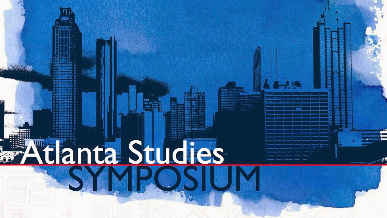 Cropped flyer for the Atlanta Studies Symposium with Atlanta skyline