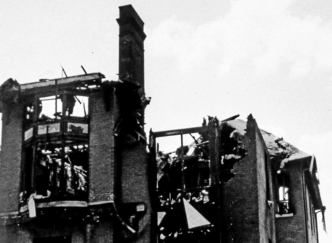 Mitchell house destroyed by 1994 arson.